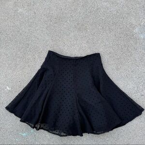 Vintage Skort Womens sz 26 Black Swiss Dot skater Whimsygoth Coquette the craft